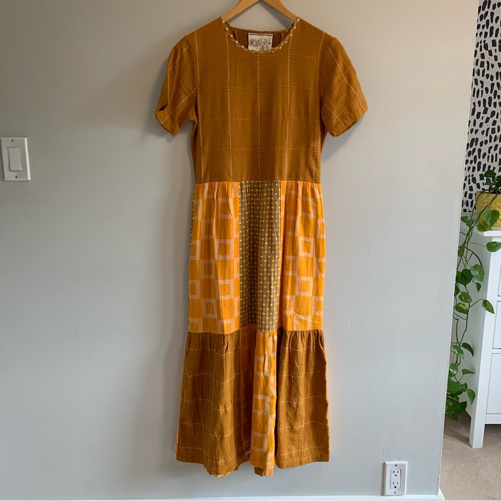 Ace & Jig Pieced Marie Midi Patchwork Dress